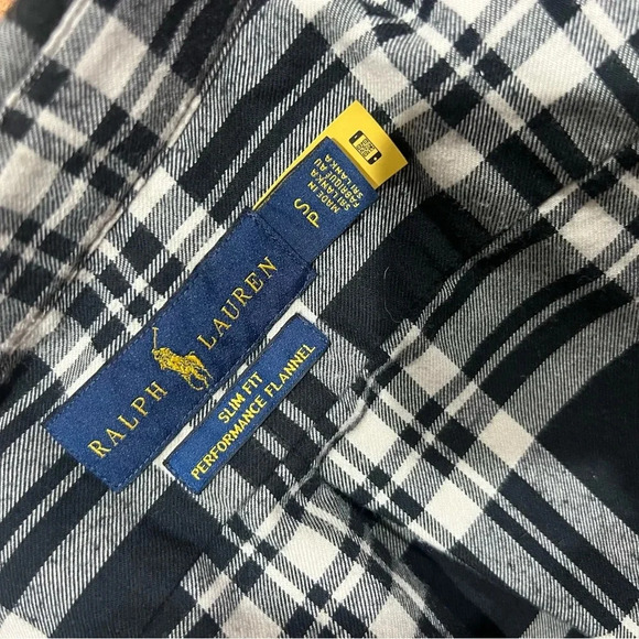RALPH LAUREN SLIM FIT PERFORMANCE FLANNEL SMALL SIZE 170/92A - Picture 8 of 11